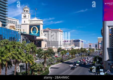 Le Strip de Las Vegas, Nevada, États-Unis. Banque D'Images
