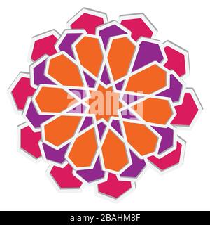 Mandalas, Ramadan kareem. Diwali festival de vacances design avec le style de coupe de papier de Rangoli indien Illustration de Vecteur