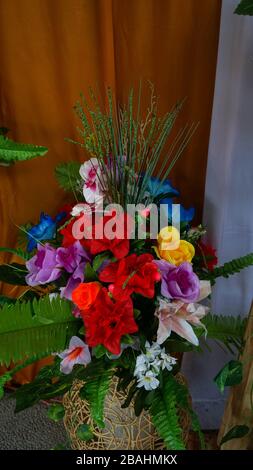 Arrangements de fleurs de gros plan pour la décoration Banque D'Images