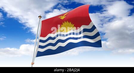 Kiribati - drapeau de sauvetage - illustration tridimensionnelle Banque D'Images