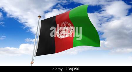 Afghanistan - drapeau de sauvetage - illustration tridimensionnelle Banque D'Images