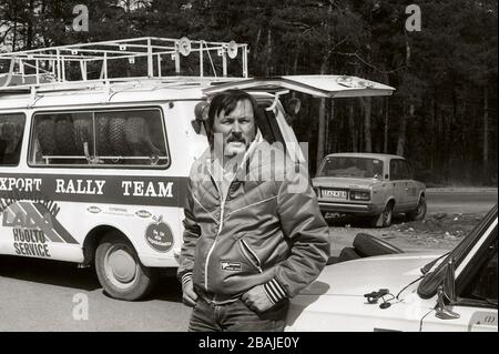 Stasys Brundza. Automobile racer, ingénieur lituanien, automobiliste, organisateur de sports automobiles, homme d'affaires, collectionneur. Banque D'Images