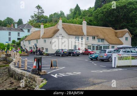 The Pandora Inn à Mylor, Falmouth à Cornwall, Angleterre, Royaume-Uni Banque D'Images