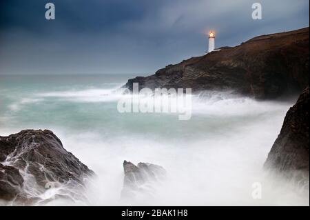 Trevose Head Lighthouse, Cornwall, England, UK Banque D'Images