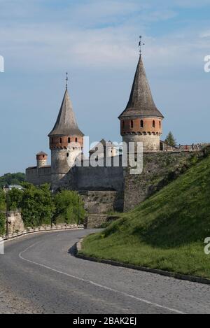 La forteresse médiévale de Kamyanets-Podilsky, Ukraine occidentale Banque D'Images