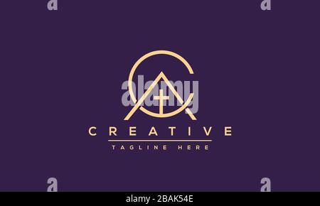 Lettres modernes AC, vecteur de modèle de conception de logo A&C. Illustration de Vecteur