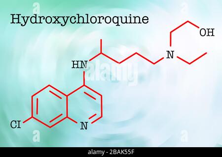 Hydroxychloroquine : médicament antirhumatismal et antipaludique pris par le président américain Donald Trump, comme traitement/préventif Covid-19. Banque D'Images