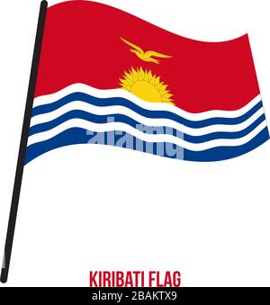 Drapeau Kiribati Vector Illustration sur fond blanc. Kiribati drapeau national. Illustration de Vecteur