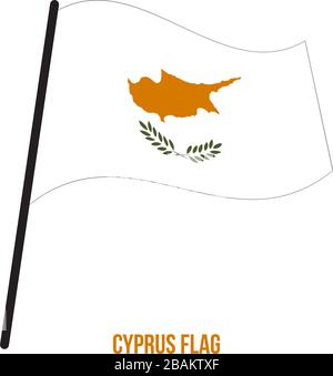 Chypre Drapeaux Vector Illustration sur fond blanc. Chypre drapeau national. Illustration de Vecteur