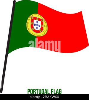 Portugal Drapeaux Vector Illustration sur fond blanc. Portugal drapeau national. Illustration de Vecteur