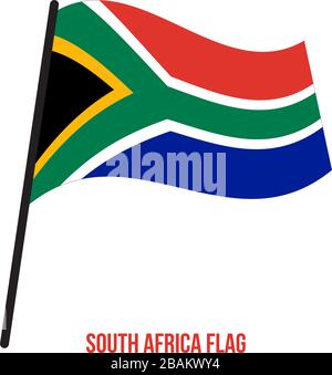 Afrique du Sud Drapeaux Vector Illustration sur fond blanc. L'Afrique du drapeau national. Illustration de Vecteur
