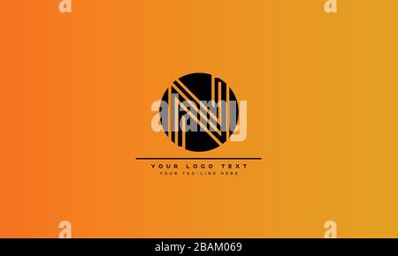 Lettre abstraite N, logo NN Design Illustration de Vecteur