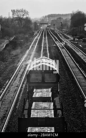 12/03/2020 Colliery Hatfield (à l'est de Doncaster) 66154 6Z66 1500 entrée C Scunthorpe - sortie Newport East Usk (L) 1851xx 1353 Aéroport de Manchester Banque D'Images