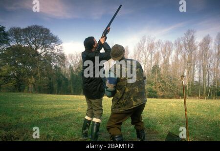 Pheasant pousse près du chemin Dyke d'Offa dans le Shropshire Royaume-Uni 1990 Banque D'Images