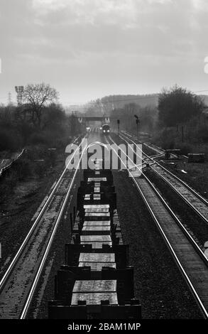 12/03/2020 Colliery Hatfield (à l'est de Doncaster) 66154 6Z66 1500 entrée C Scunthorpe - sortie Newport East Usk (L) 1851xx 1353 Aéroport de Manchester Banque D'Images