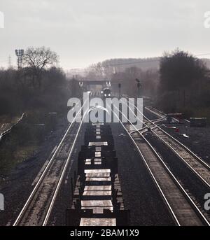 12/03/2020 Colliery Hatfield (à l'est de Doncaster) 66154 6Z66 1500 entrée C Scunthorpe - sortie Newport East Usk (L) 1851xx 1353 Aéroport de Manchester Banque D'Images