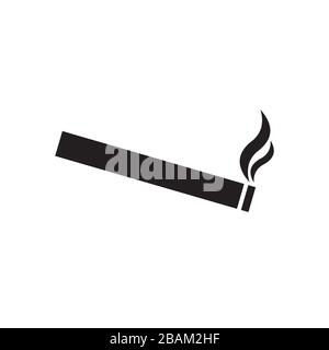 Icône de cigarette. Panneau vectoriel de la zone fumeurs. Tabac Illustration de Vecteur