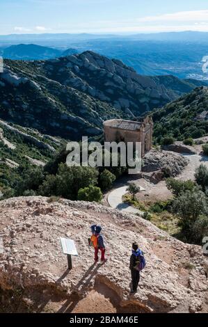 Ermita de Sant Joan, Parc naturel de Montserrat, Montserrat, Catalogne, Europe Banque D'Images