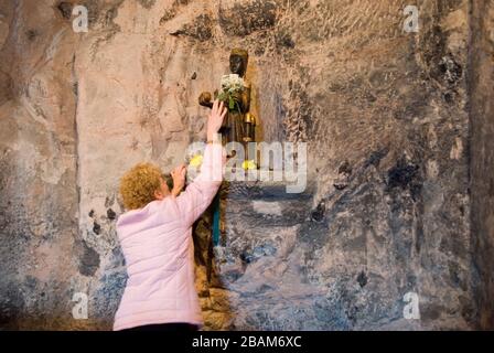 Santa cova, Verge de Montserrat, Montserrat, Catalogne, Europe Banque D'Images