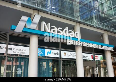 Le Nasdaq entrepreneurial Center à San Francisco, Californie, vu le samedi 8 février 2020. Banque D'Images