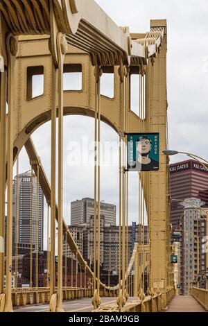 Andy Warhol Bridge, Pittsburgh, Pennsylvanie Banque D'Images