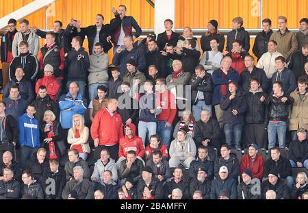 Charlton Athletic fans dans les peuplements Banque D'Images