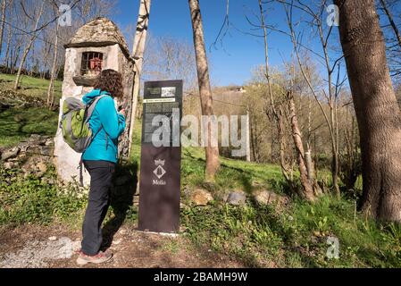 Camí de la Retirada de Molló a Prats de Molló pel Coll d'Ares, Catalogne, Europe Banque D'Images