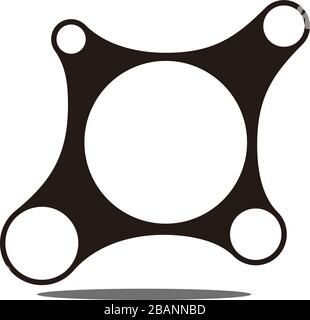 objet abstrait engrenage géométrique symbole symbole logo vecteur Illustration de Vecteur