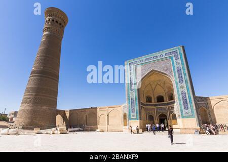 Mosquée de Kalon et minaret de Kalan, Boukhara, Buchara, Ouzbékistan, Asie centrale, Asie Banque D'Images