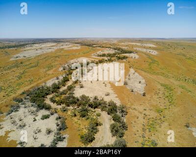 Antenne des plaines inondées de Coopers Creek Western Queensland Australie Banque D'Images