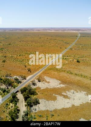 Antenne des plaines inondées de Coopers Creek Western Queensland Australie Banque D'Images