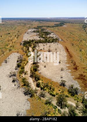 Antenne des plaines inondées de Coopers Creek Western Queensland Australie Banque D'Images