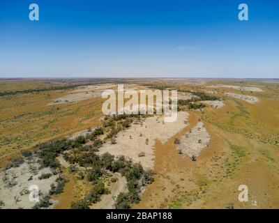 Antenne des plaines inondées de Coopers Creek Western Queensland Australie Banque D'Images