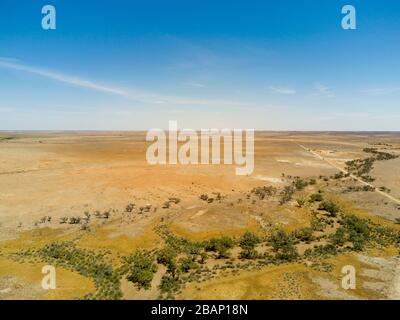 Antenne des plaines inondées de Coopers Creek Western Queensland Australie Banque D'Images