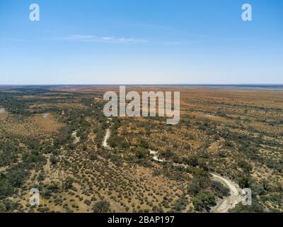 Antenne des plaines inondées de Coopers Creek Western Queensland Australie Banque D'Images