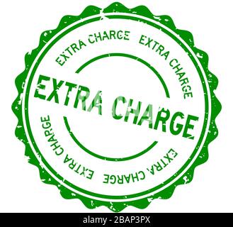 Grunge vert extra charge mot rond caoutchouc cachet sur fond blanc Illustration de Vecteur