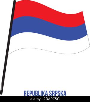 Republika Srpska Drapeaux Vector Illustration sur fond blanc. Republika Srpska drapeau national. Illustration de Vecteur