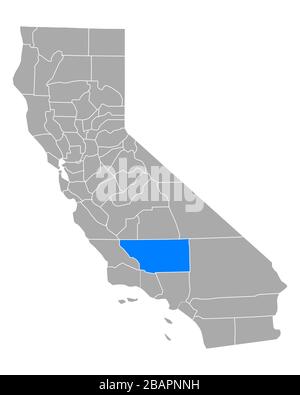 Carte de Kern en Californie Banque D'Images