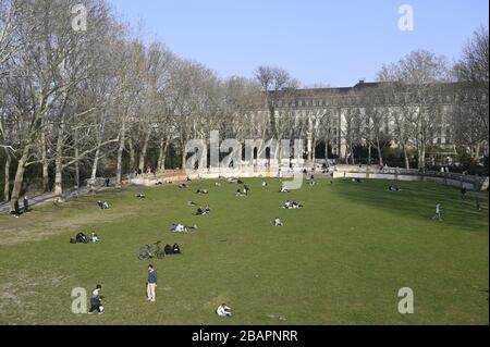 Berlin est une ville tranquille pendant le verrouillage de la COVID-19 Banque D'Images