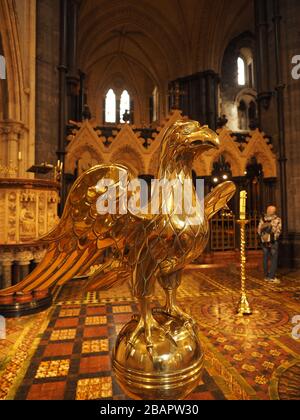 Intérieur de la cathédrale Christ Church ou, plus formellement, de la cathédrale de la Sainte Trinité à Dublin, Irlande, République d'Irlande Banque D'Images