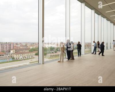 Torre della Fondazione Prada, Prada Tower, Atlas collezione Prada permanente, Atlas permanent collection, Milan, Lombardie, Italie, Europe Banque D'Images