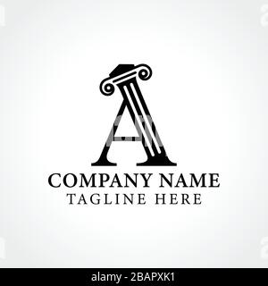 Lettre A Attorney & Law avec modèle vectoriel moderne créatif. Lettre d'affaires juridique un logo design Illustration de Vecteur