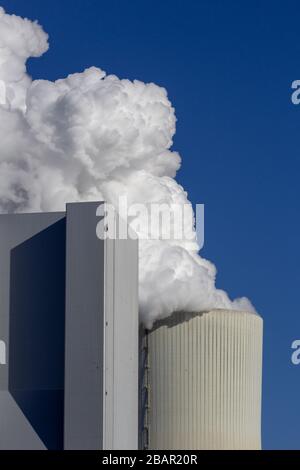 Lippendorf Power Station detail, Lippendorf, Saxe, Allemagne Banque D'Images