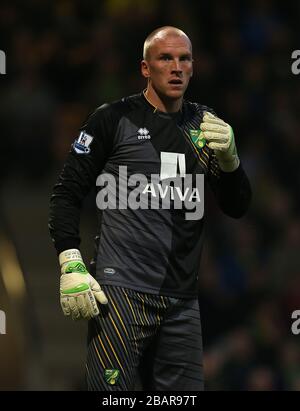 John Ruddy, gardien de but de Norwich City Banque D'Images