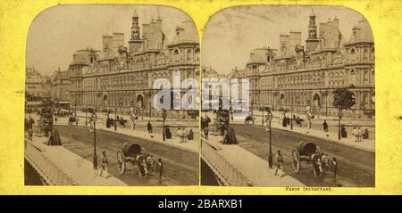 Hotel de ville, Paris, France, par Hippolyte Jouvin, ca 1865 Banque D'Images