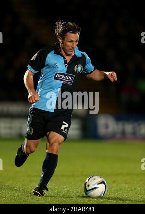 Le Manager de joueur intérimaire de Wycombe Wanderers Gareth Ainsworth Banque D'Images