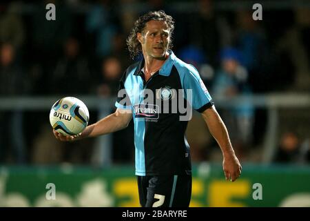 Le Manager de joueur intérimaire de Wycombe Wanderers Gareth Ainsworth Banque D'Images