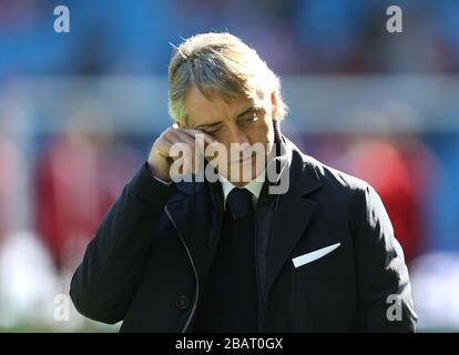 Le directeur de Manchester City Roberto Mancini Banque D'Images