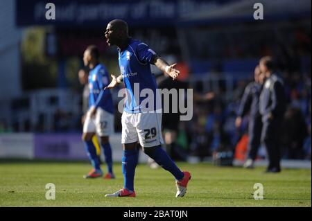 Leroy Lita de Birmingham City appelle l'arbitre lors du match contre la ville de Huddersfield Banque D'Images