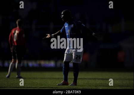 Leroy Lita de Birmingham City appelle l'arbitre lors du match contre la ville de Huddersfield Banque D'Images